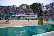 Deutsch: Beachvolleyball bei den Olympischen Jugendspielen 2018; Tag 11, 17. Oktober 2018; Jungen, Spiel um Platz 3 – Argentinien-Ungarn 2:0 (21–15/21–15) English: Beach volleyball at the 2018 Summer Youth Olympics at 17 October 2018 – Bronze Medal Match – Argentina-Hungary 2:0 (21–15/21–15)