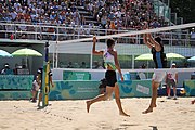 Deutsch: Beachvolleyball bei den Olympischen Jugendspielen 2018; Tag 11, 17. Oktober 2018; Jungen, Spiel um Platz 3 – Argentinien-Ungarn 2:0 (21–15/21–15) English: Beach volleyball at the 2018 Summer Youth Olympics at 17 October 2018 – Bronze Medal Match – Argentina-Hungary 2:0 (21–15/21–15)
