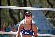 Deutsch: Beachvolleyball bei den Olympischen Jugendspielen 2018; Tag 8, 14. Oktober 2018; Mädchen, Achtelfinale – Mexiko-China 0:2 (15–21/16–21) English: Beach volleyball at the 2018 Summer Youth Olympics at 14 October 2018 – Girls Round of 16 – Mexico-China 0:2 (15–21/16–21)