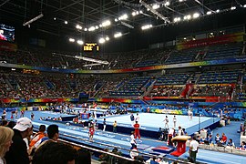 Die olympischen Turnwettbewerbe in der Halle