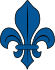 Blue Fleur-de-lys (Flag of Montreal).svg