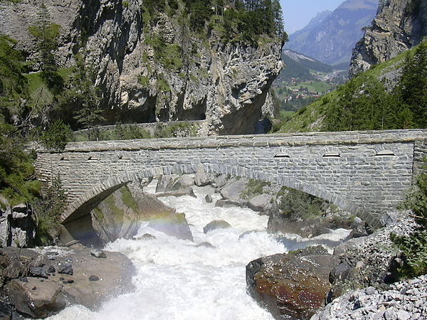 The Kander at Klus, upstream of Kandersteg