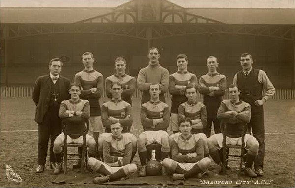 The Bradford City team which won the 1911 FA Cup