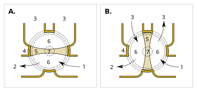 File:Brass instrument traditional rotary valve diagram.svg