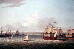 Image 4The British Fleet Entering Havana, 21 August 1762, a 1775 painting by Dominic Serres  (from History of Cuba)