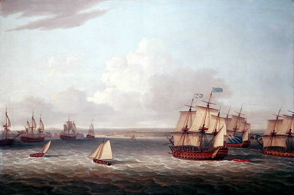 The British fleet approach Havana in 1762