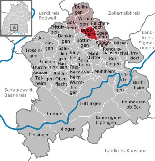 Läget för Bubsheim i Landkreis Tuttlingen