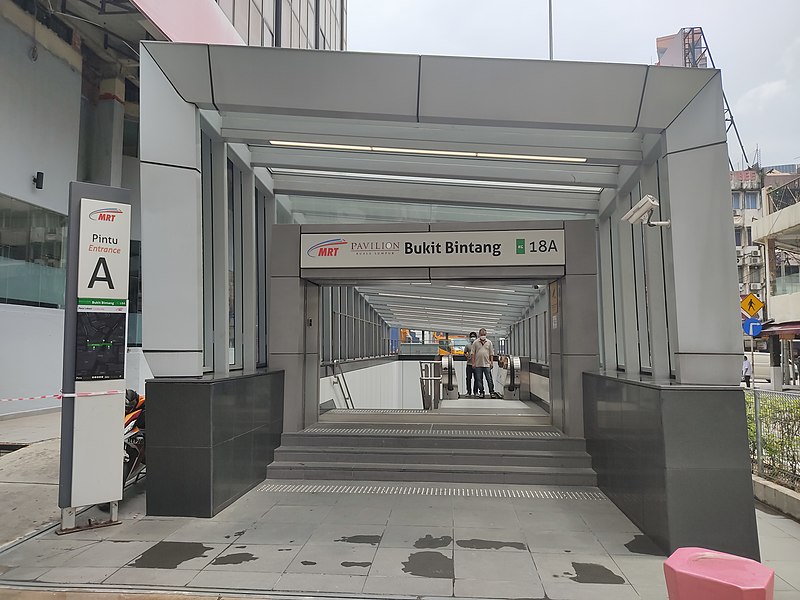 File:Bukit Bintang MRT Station entrance A (211030).jpg