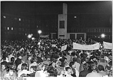 Genehmigte Demonstration zum Neuen Forum, November 1989