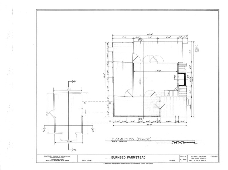 File:Burnsed Farmstead, Near Route 127 and St. Mary's River, Macclenny, Baker County, FL HABS FL-444 (sheet 2 of 12).tif