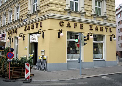 So kommt man zu Cafe Zartl mit den Öffentlichen - Mehr zum Ort Hier