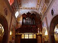 Cantoria e organo della chiesa di San Martino, Casale, Pignone, Liguria, Italia