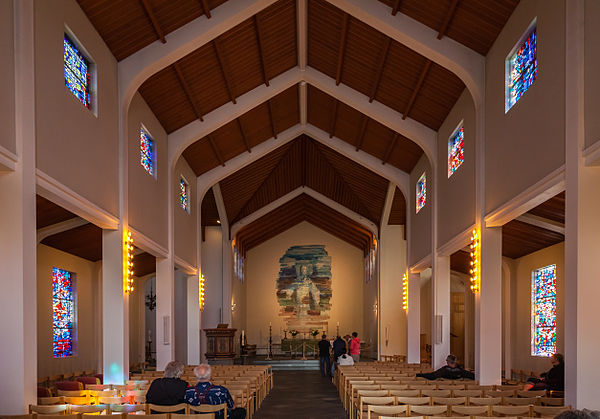 View of the interior of the cathedral, consecrated in 1963