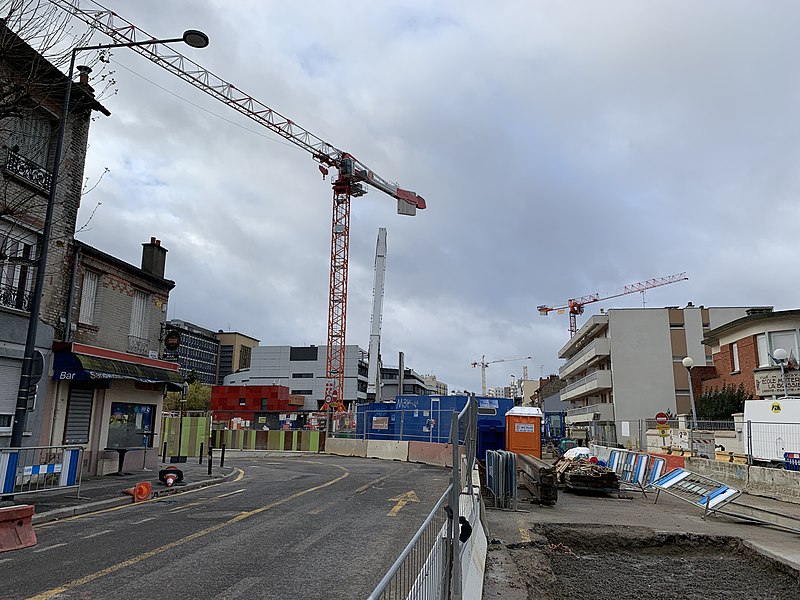 File:Chantier Métro Ligne 11 Hôpital Boulevard Boissière Montreuil Seine St Denis 3.jpg