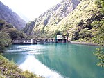 青山ダム水庫（調整池）と堰堤