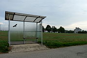 Čeština: Autobusová zastávka ve vsi Chodeč,v okrese Český Krumlov. English: Bus shelter in the village of Chodeč, Český Krumlov District, South Bohemian Region, Czech Republic.