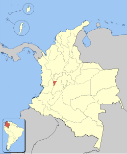 Departamentul Quindío - Locație