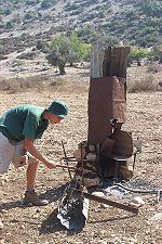 An oven constructed from found materials Cookcampfire.jpg