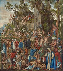 Marter der zehntausend Christen, auf Leinwand (über­tragen) (1507), Kunst­histo­ri­sches Museum, Wien (Quelle: Wikimedia)