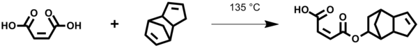 Reazione tra acido maleico e diciclopentadiene