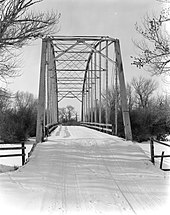 Pick Bridge over the North Platte River, near Saratoga. Listed on the National Register of Historic Places.