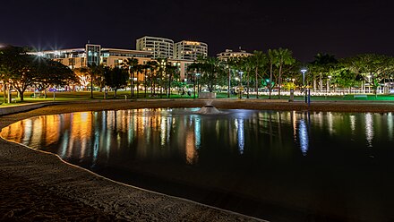 The Darwin Waterfront at night