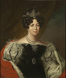 švédská královna Désirée Clary na obraze z roku 1822 (autorem je Fredric Westin)