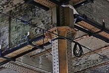 Detail of ironwork in the underplatform warehouse