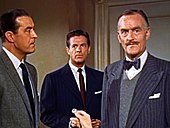 Milland, Robert Cummings and John Williams in Dial M for Murder (1954)