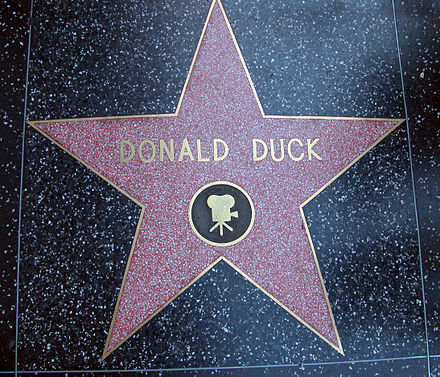 Donald Duck's Star on Hollywood Walk of Fame.