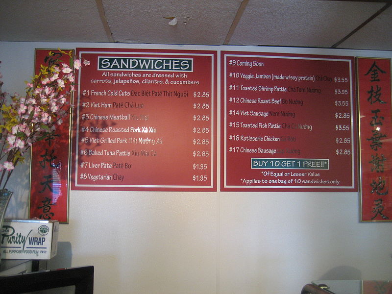 File:Dong Phuong Sandwich Menu.JPG