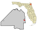 Duval County Florida Incorporated and Unincorporated areas Neptune Beach Highlighted.svg