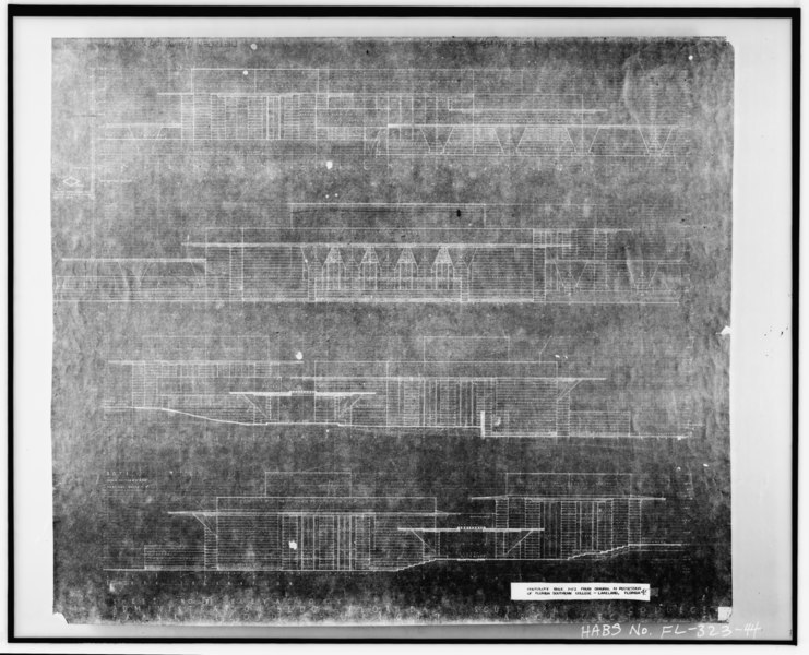 File:ELEVATIONS - Florida Southern College, McDonald and Johnson Avenues, Lakeland, Polk County, FL HABS FLA,53-LAKE,1-44.tif