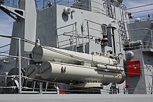 ET-52C torpedoes mounted on the PNS Zulfiquar frigate. Picture taken during the ship's goodwill visit to Malaysia in August 2009. ET-52C torpedoes.jpg