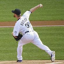 Butler with the Rockies in 2016 Eddie Butler on May 14, 2016.jpg