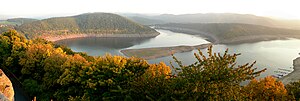 The Edersee with low water level