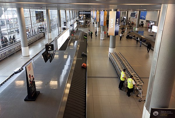 Baggage claim hall at Bogota El Dorado Airport