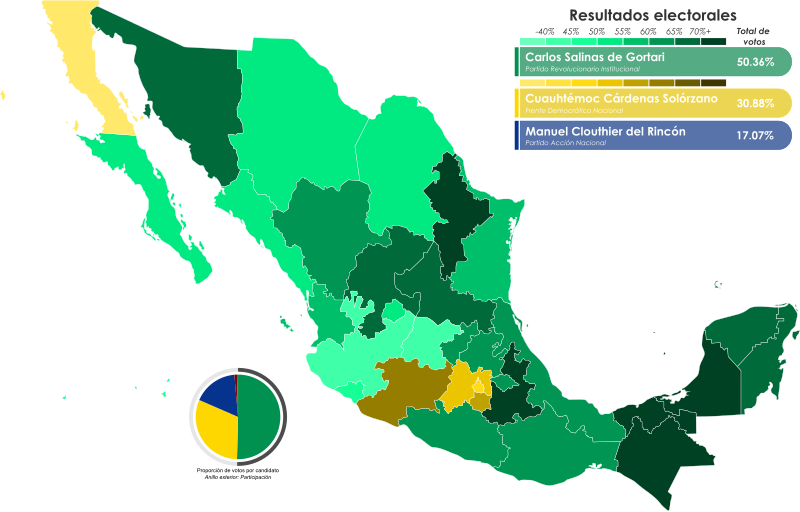 File:Elecciones presidenciales de México de 1988 por entidad federativa.svg