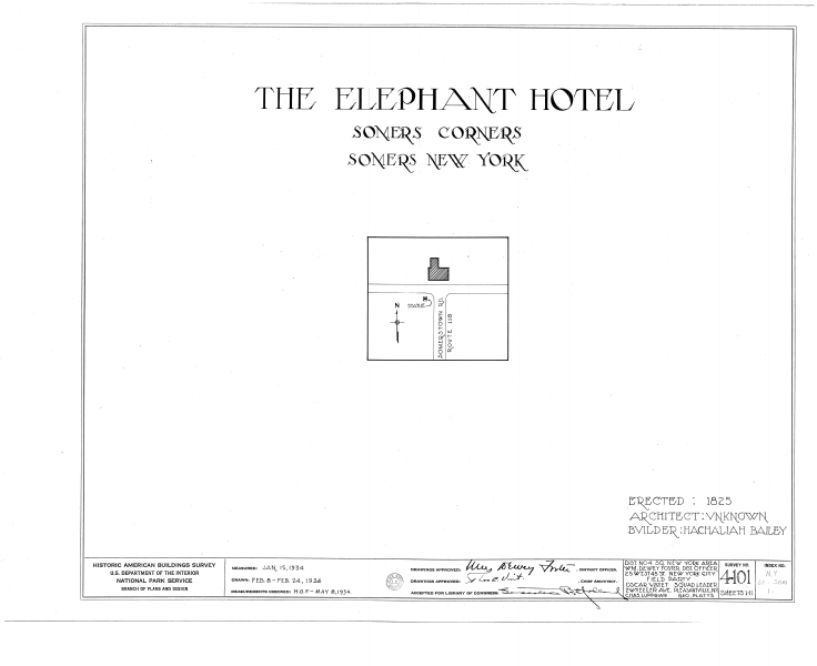 File:Elephant Hotel, State Route 116 Vicinity, Somers, Westchester County, NY HABS NY,60-SOM,1- (sheet 0 of 11).png