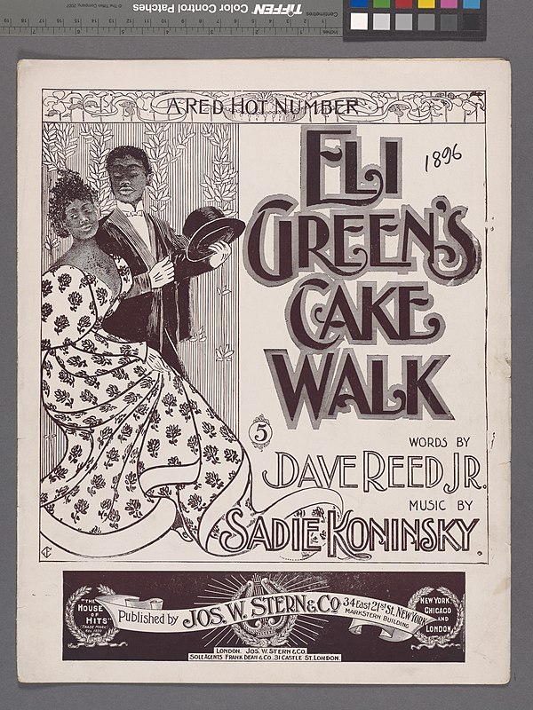 Cakewalk dance, 1896