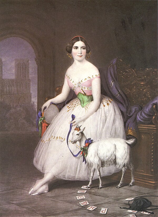 Fanny Cerrito in the title role of the Pugni/Perrot La Esmeralda, London, circa 1844.