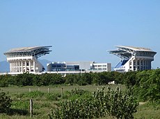 The 35,000-capacity Estadio Nacional de Ombaka is located in Benguela. Estadio Nacional de Ombaka (19151153514).jpg
