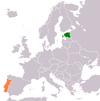 Location map for Estonia and Portugal.