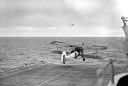 Fairey Swordfish lifst off from 