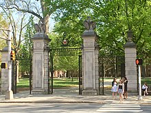 FitzRandolph Gates, which by tradition undergraduates do not exit until graduation. Fitzrandolph Gate.jpg