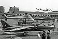 Stíhací Gnat F.1 (XK739) na Paris Air Salon v roce 1957