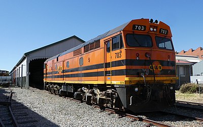 Former South Australian Railways diesel-electric locomotive no 703 at National Railway Museum (Bob Sampson).jpg