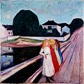 Edvard Munch, Vier Mädchen auf der Brücke, 1905