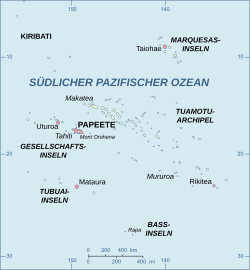 Fransız Polinezyası konumu