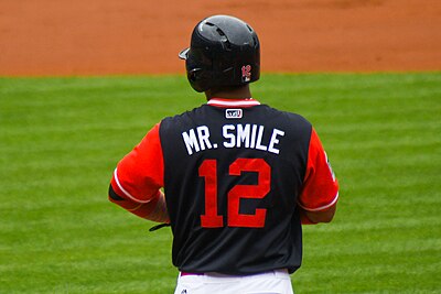 The "always smiling"  Francisco Lindor of the Cleveland Indians chose the nickname "Mr. Smile" in 2017[6]